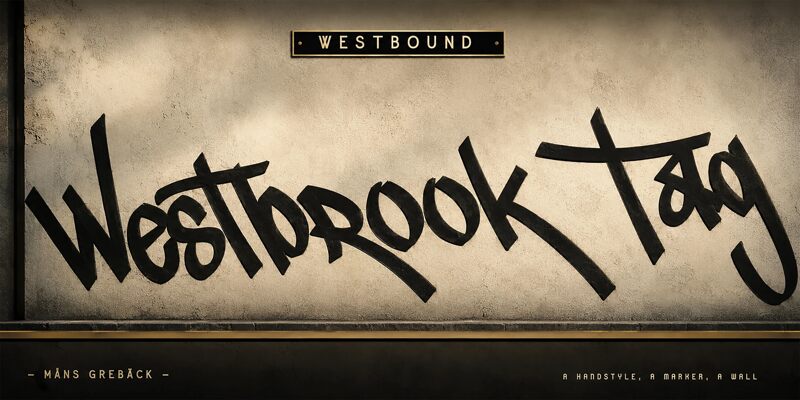 Westbrook Tag PERSONAL USE Regular — Font presentation