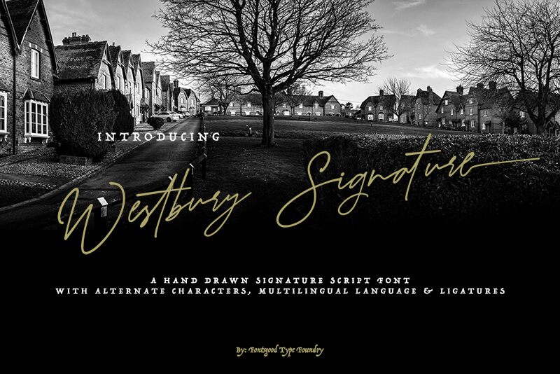 Westbury Signature Schriftart