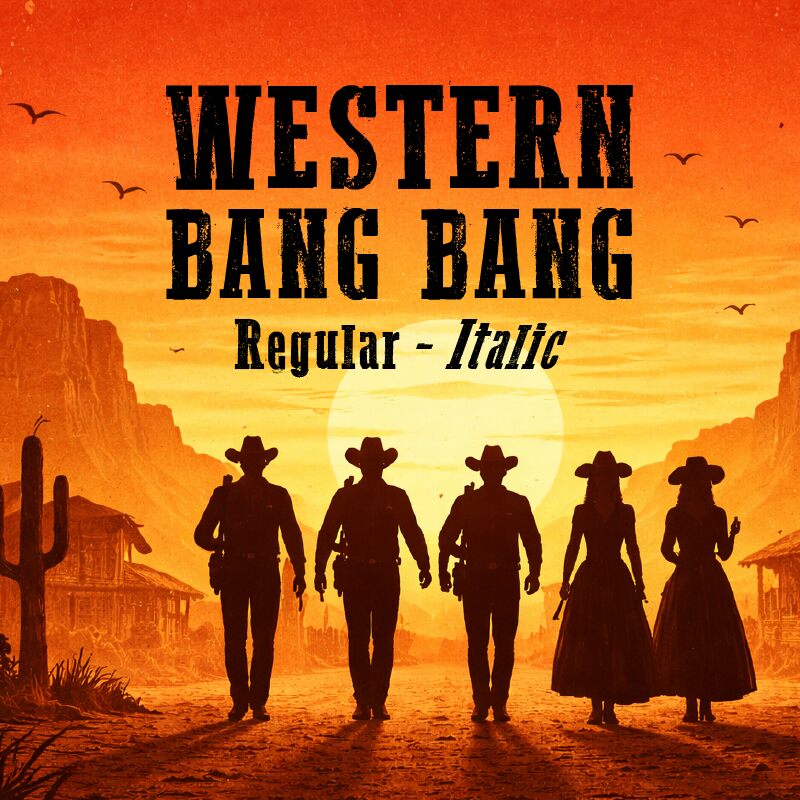Western Bang Bang Italic — Presentazione del carattere