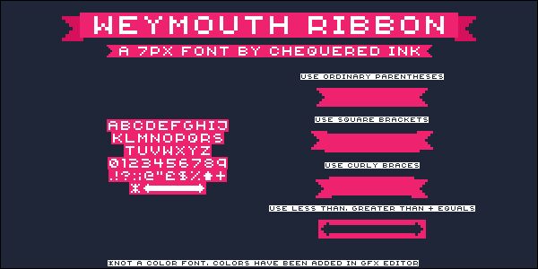 {Weymouth Ribbon} Czcionka