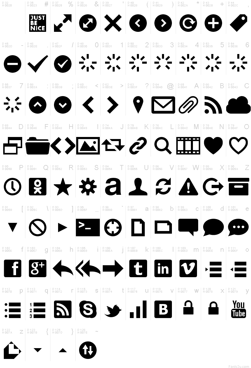 WebSymbols-Regular font