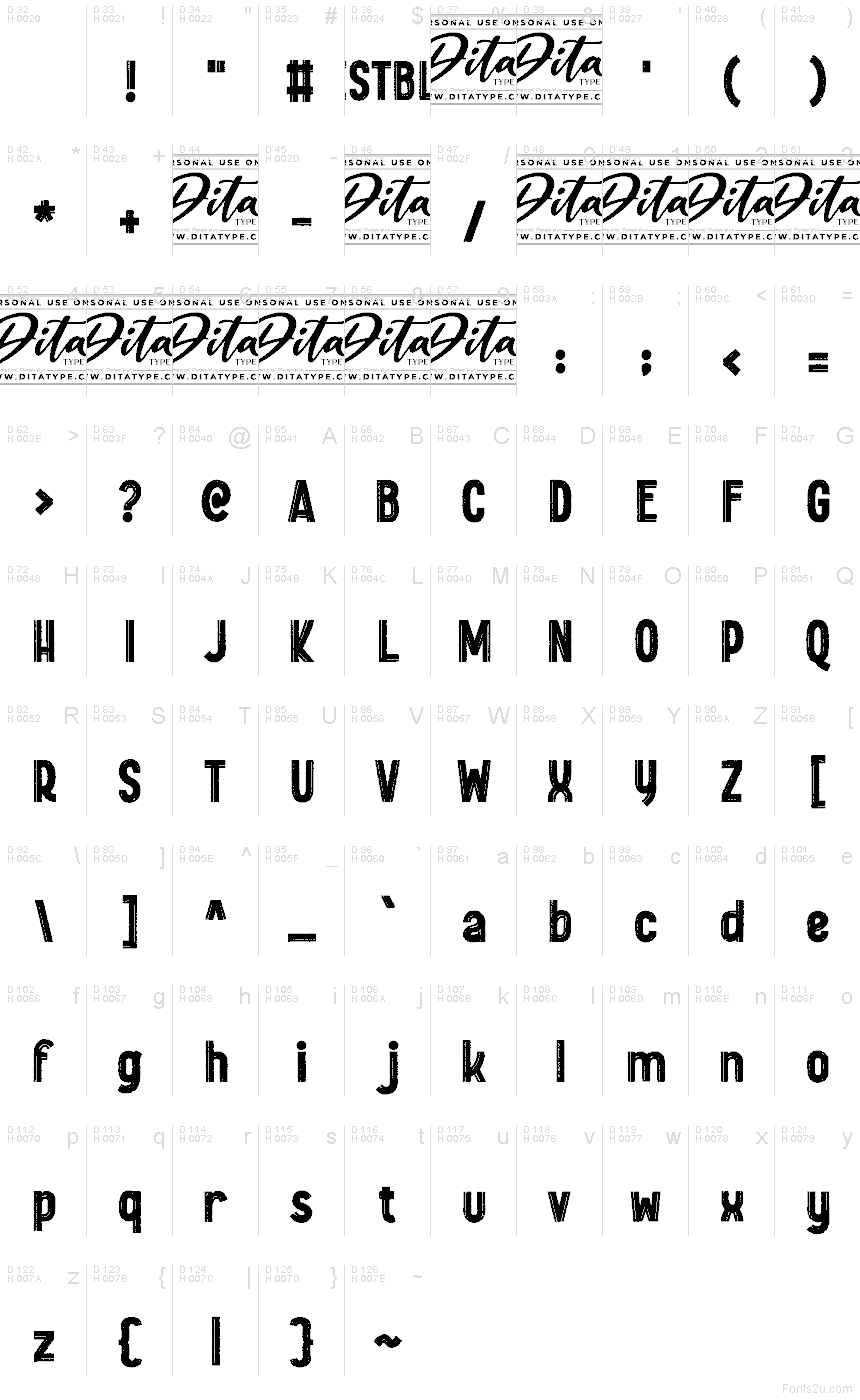 Latin de base - Table de caractères