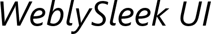 WeblySleek UI Italic Italic