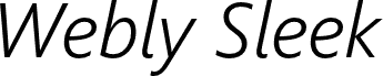 WeblySleek UI Semilight Italic