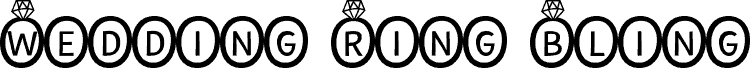 Wedding Ring Bling Solid font