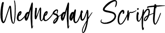 Wednesday Script