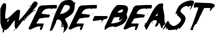 Preview of the Were-Beast Italic font