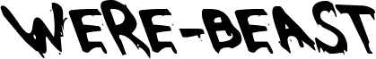 Preview of the Were-Beast Leftalic font