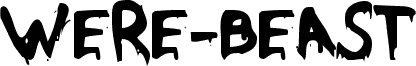 Preview of the Were-Beast font