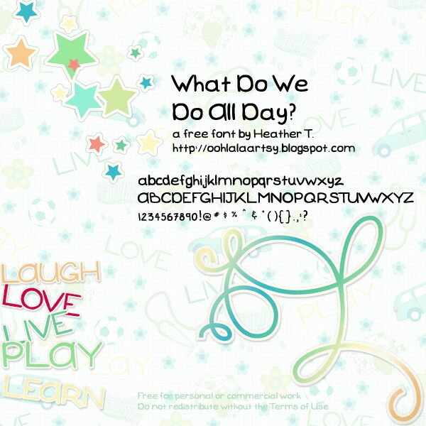 WhatDoWeDoAllDay Carattere