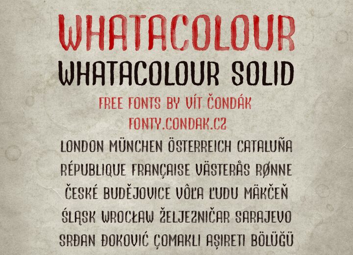 Whatacolour Schriftart