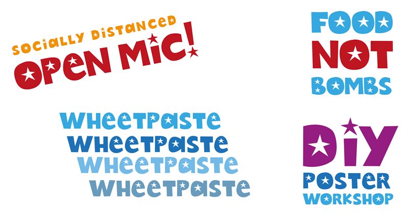 Wheetpaste Druh písma