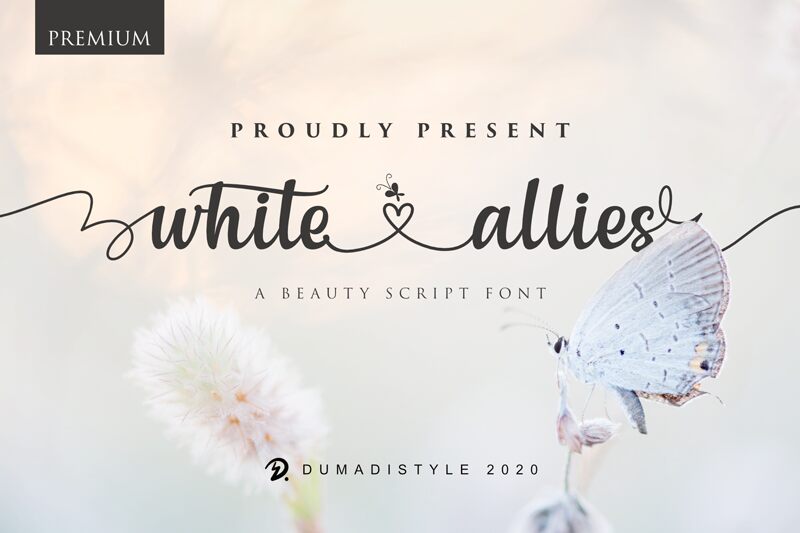 white allies Schriftart