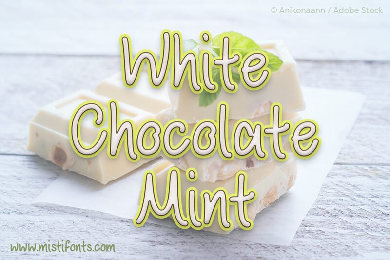 White Chocolate Mint Czcionka