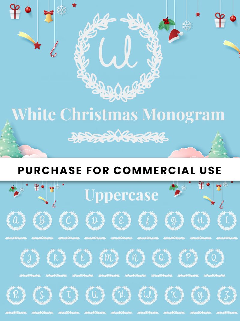 White Christmas Monogram Carattere