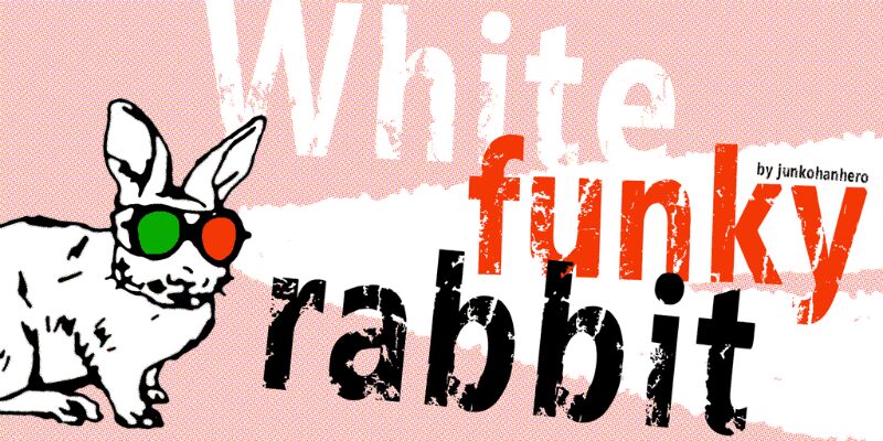White funky rabbit Czcionka