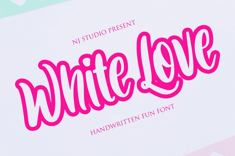 White Love Druh písma