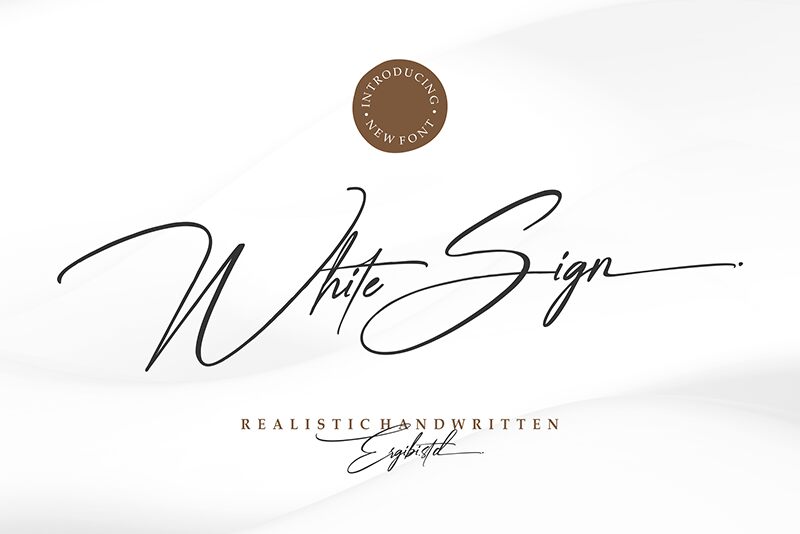 White Sign Carattere