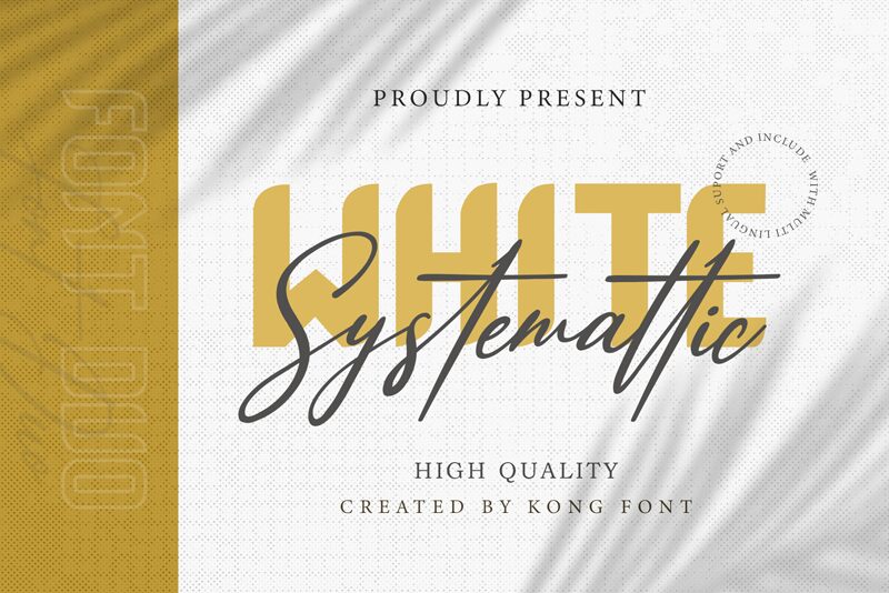 White Systemattic Schriftart
