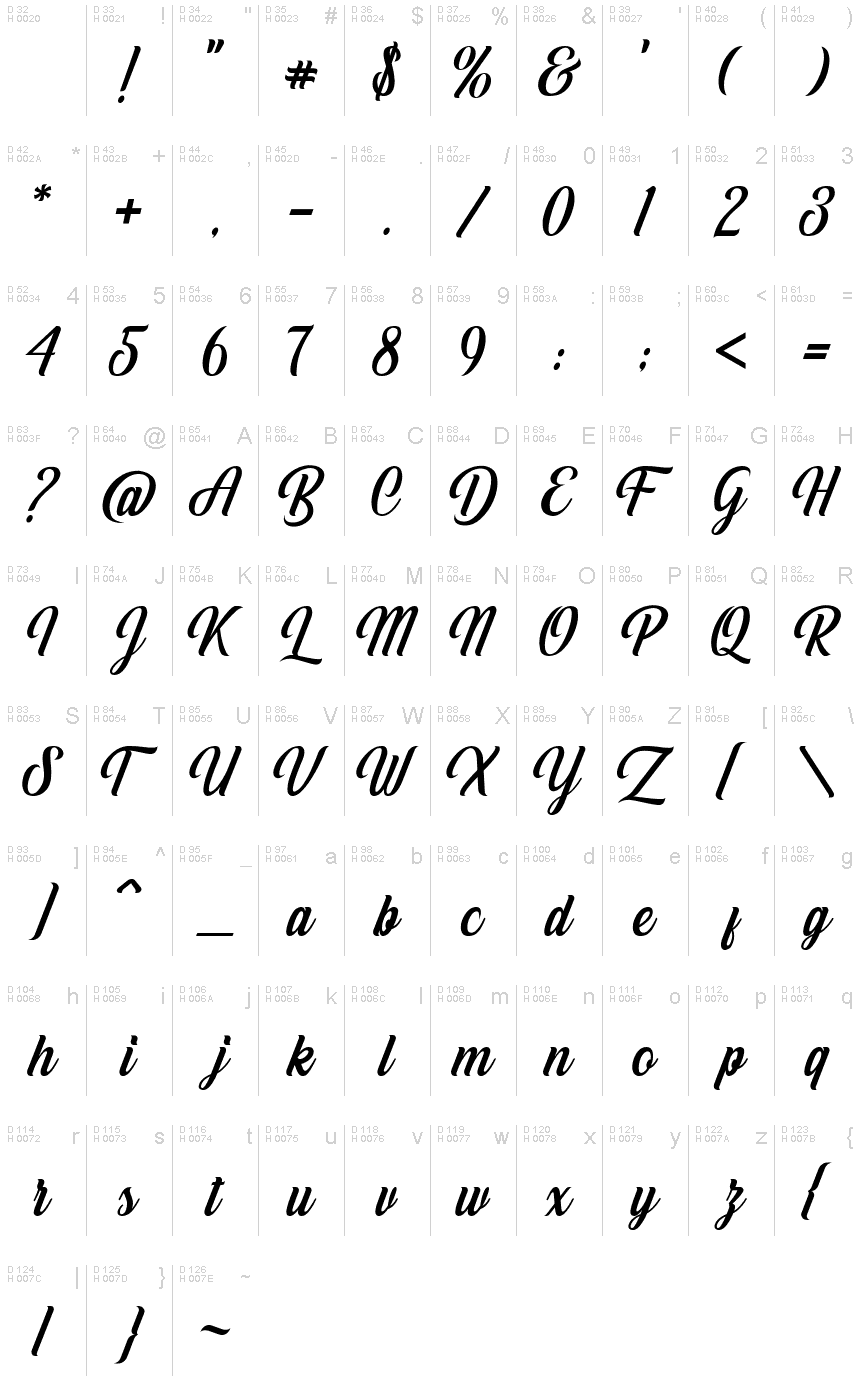 White Smith font