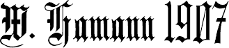 Preview of the W_Hamann1907 font