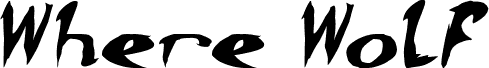 Anteprima del carattere Where Wolf Italic