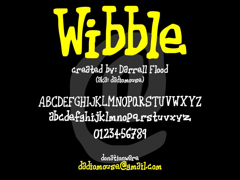 Wibble Schriftart