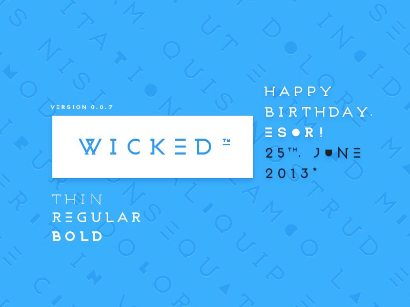 Wicked Schriftart