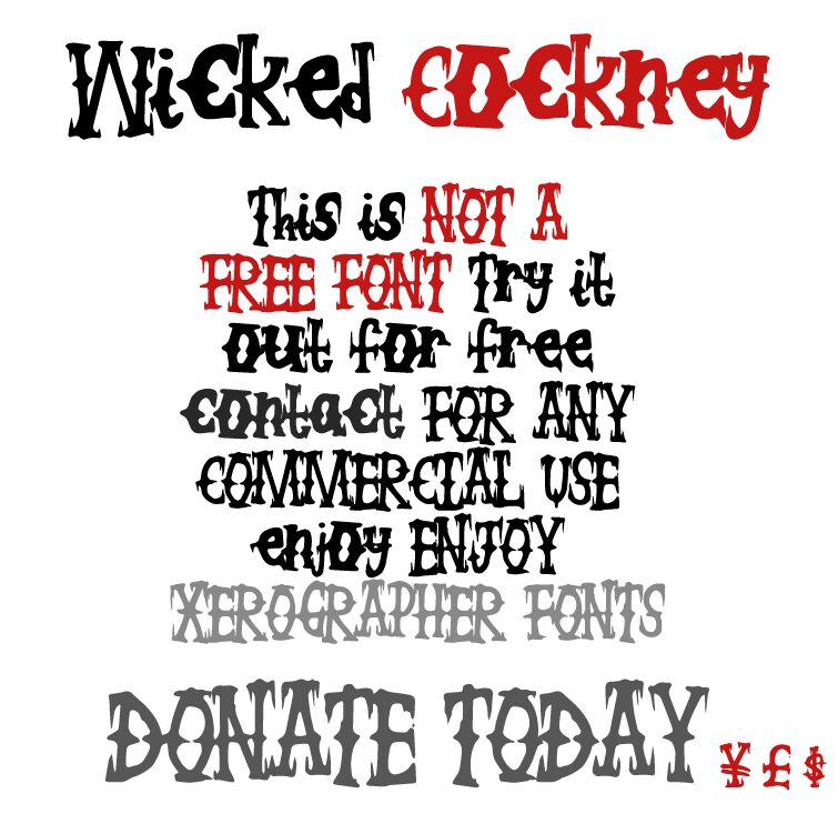 WickedCockney Schriftart