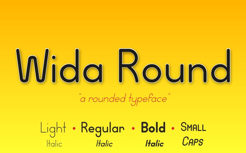 Wida Round Schriftart