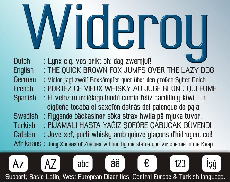 Wideroy Druh písma