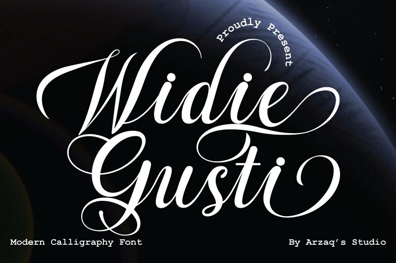 Widie Gusti Czcionka