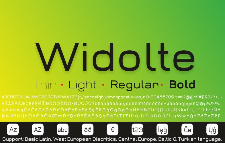 Widolte Schriftart