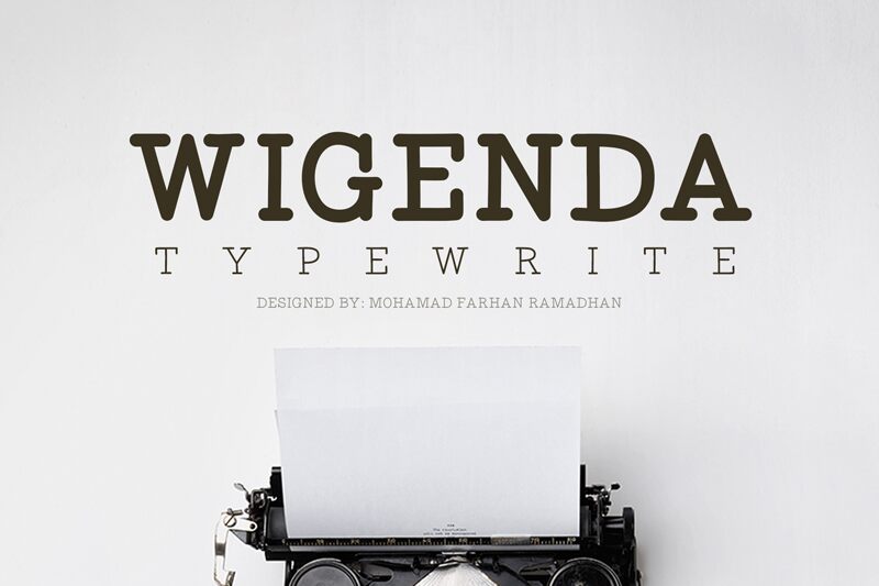 WigendaTypewrite Schriftart