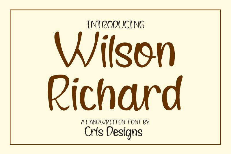 wilsonrichard-personaluse-font