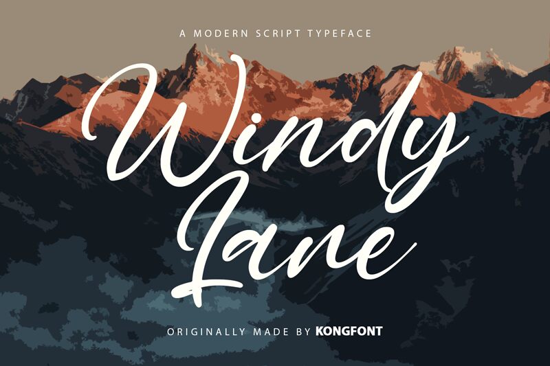 Windy Lane Schriftart