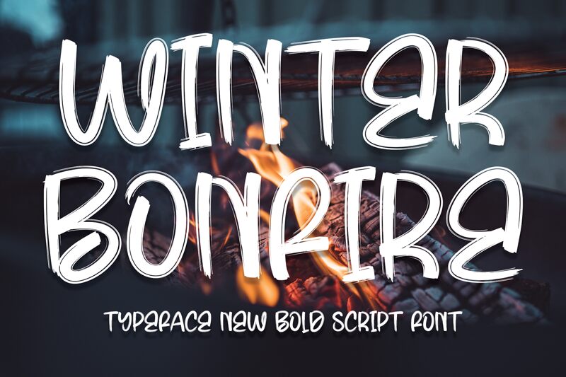 Winter Bonfire Schriftart