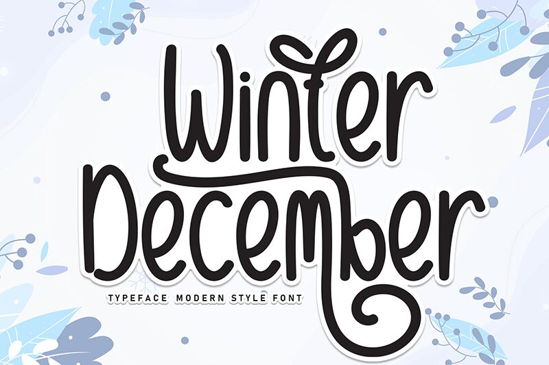 Winter December Schriftart