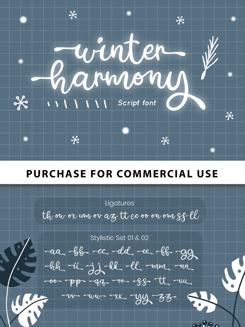 Winter Harmony Czcionka