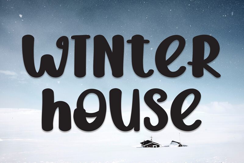 Winter House Schriftart