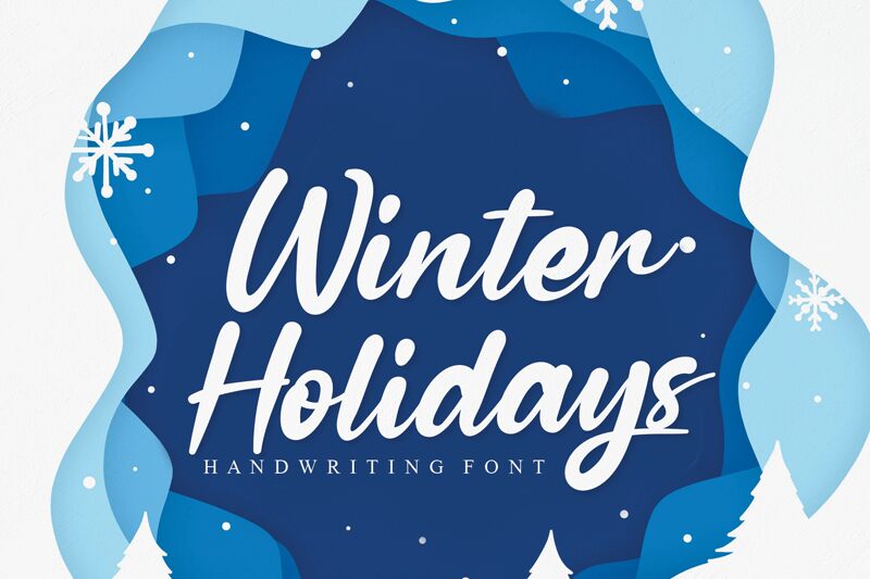 Winter Holidays الخط