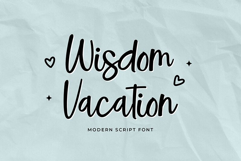 WisdomVacation 字体