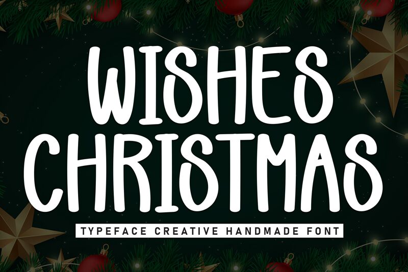 Wishes Christmas Schriftart