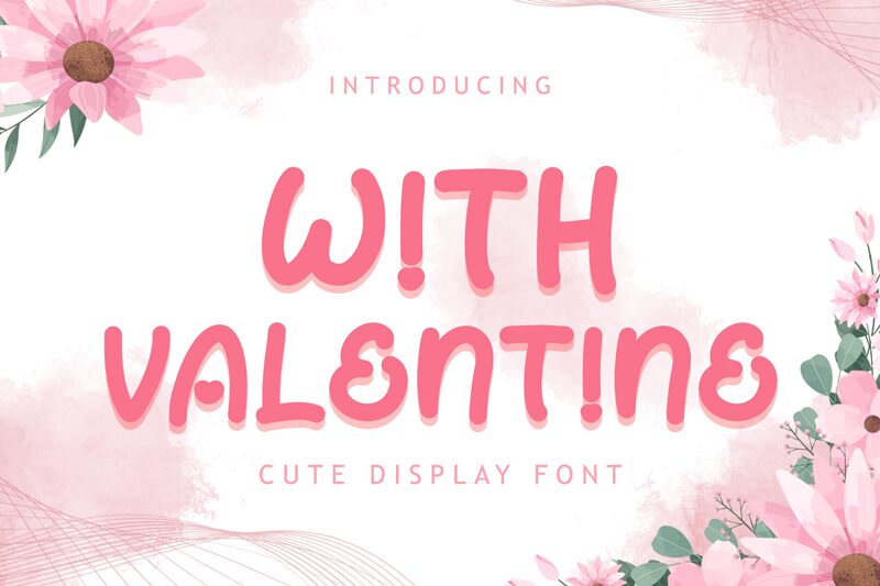 With Valentine Schriftart