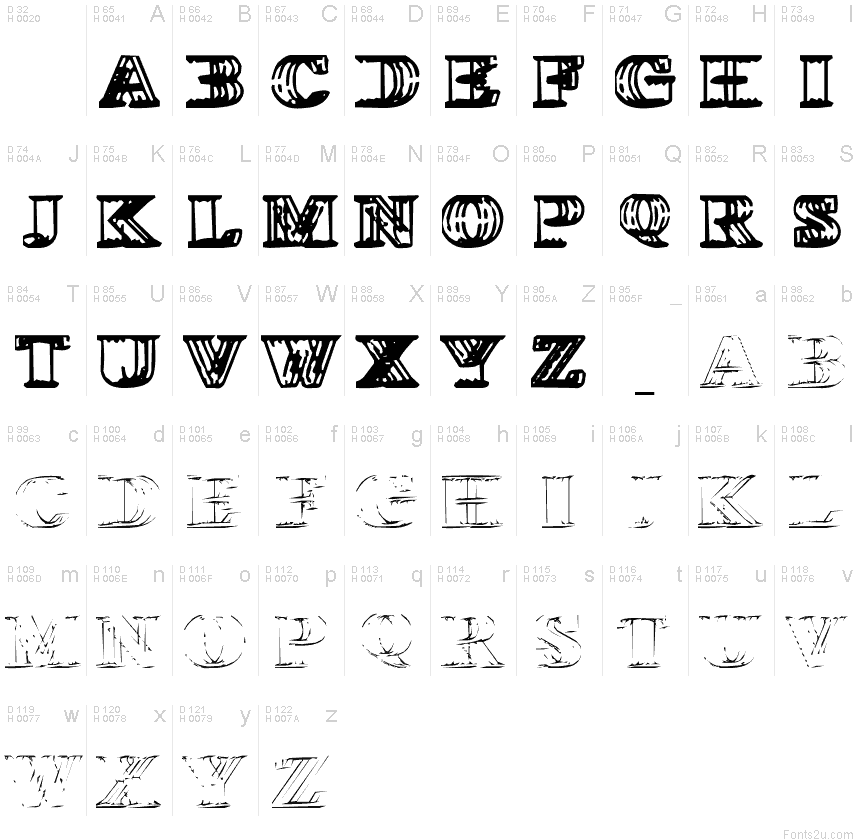 Wireframe Davenport font