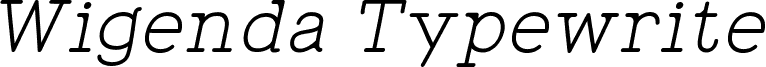 WigendaTypewrite Italic