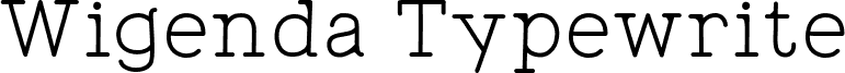 WigendaTypewrite Regular