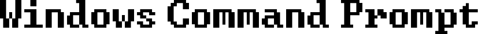 Preview of the Windows Command Prompt Regular font