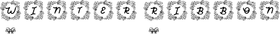 Winter Ribbon Monogram Regular