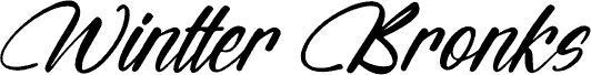 Wintter Bronks DEMO VERSION Italic písmo